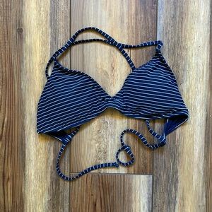 Carve Designs Tamarindo Bikini Top, Navy Bayside Stripe - Women's Size S